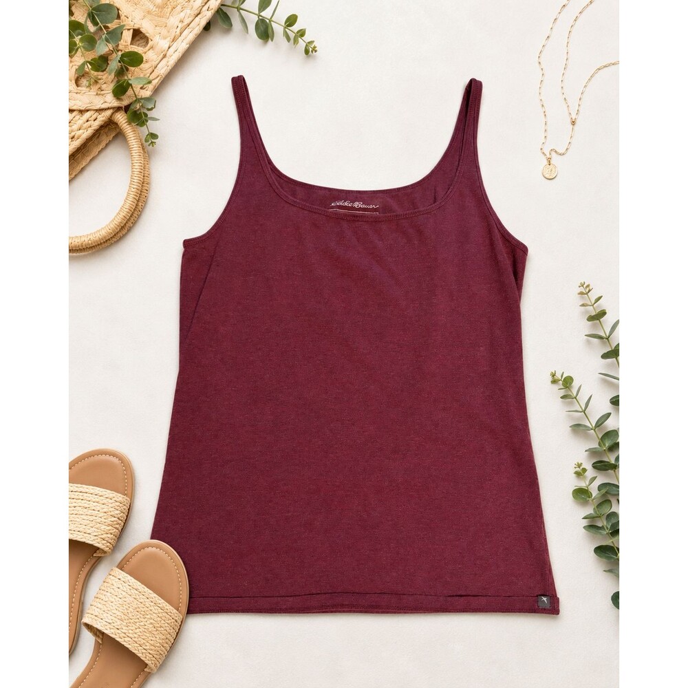Eddie Bauer Women’s TL Burgundy Cotton Spandex Tank Top